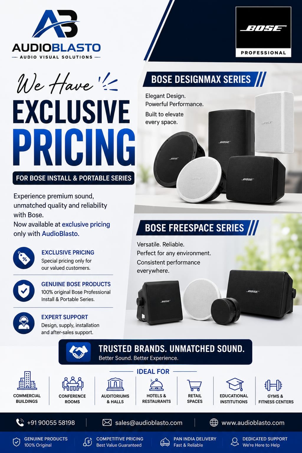 Bose DesignMax and FreeSpace Series Exclusive Pricing